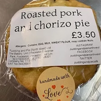Roast Pork and Chorizo pie (individual size))