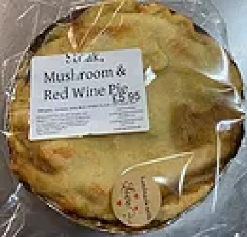 Steak,  Mushroom   Red Wine pie (Family size 8