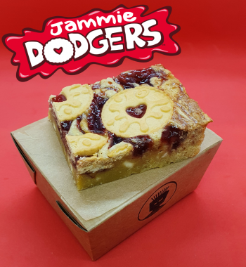 Jammie Dodger White Chocolate Blondie