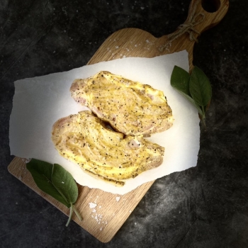 Fresh Outdoor Reared Pork Steak With Beer 