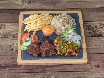 Boneless Chicken n Chops - 2 boneless chicken fillets  2 lamb chops