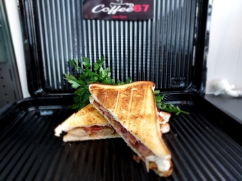 Sausage And Poached Egg Toasted Sandwich