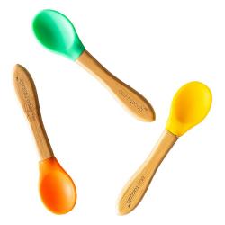 EcoRascals Bamboo and Silicone spoon set