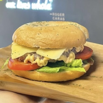 Quarter Pounder Cheese Burger bagel