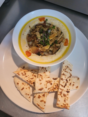 Hummus chicken  shawarma