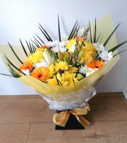Large Yellow hand tied