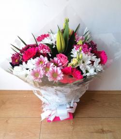 Large Cerise pink Hand tied 