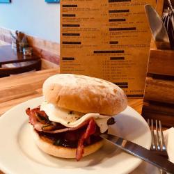 Barm with Three Topping, note your toppings. 