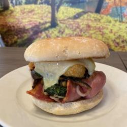Barm with four toppings 